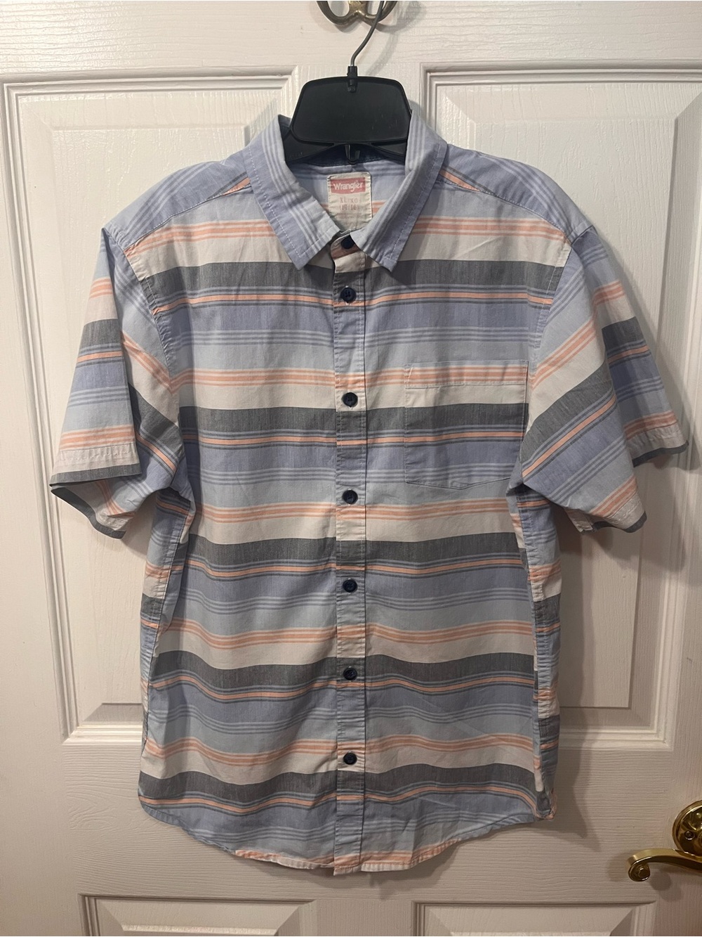 Wrangler Boy’s Striped Short Sleeve Button Down